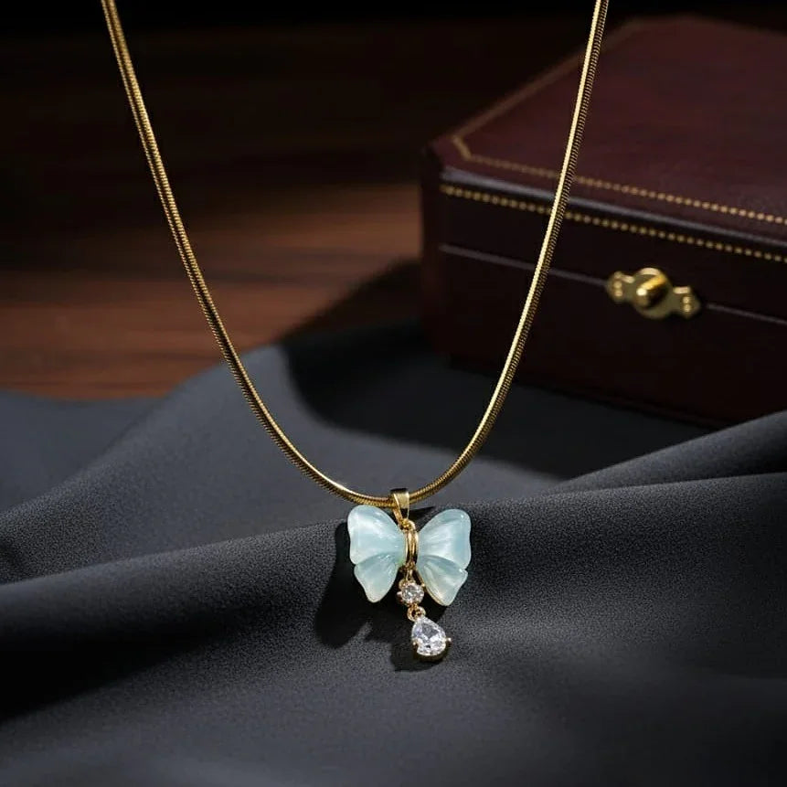 Necklace with a butterfly pendant