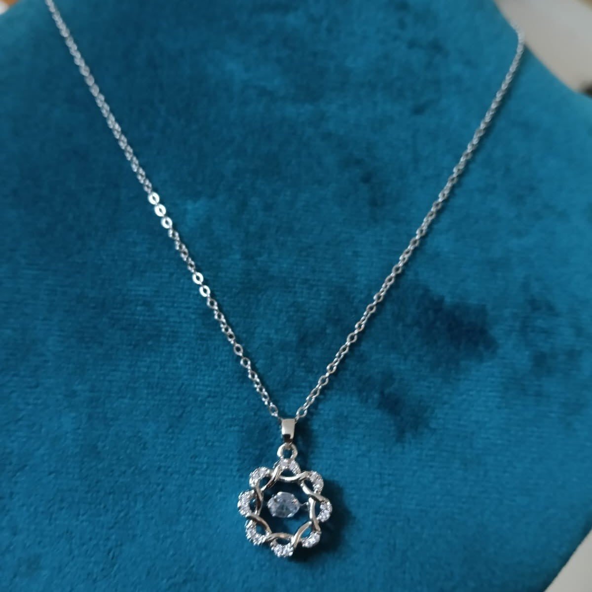 Silver necklace with a pendant