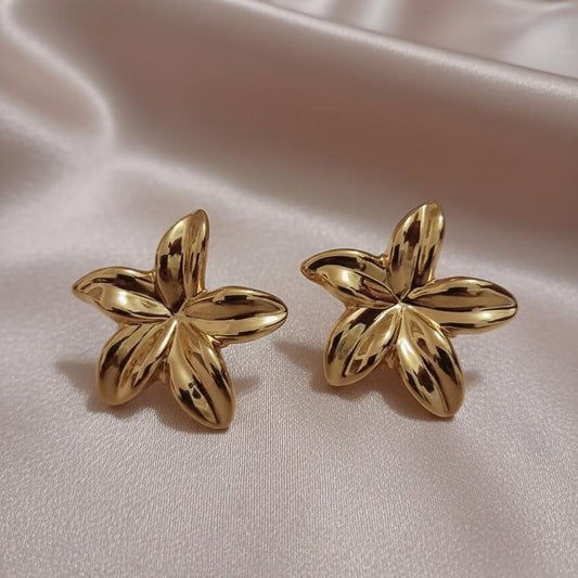 Gilded Bloom Statement Earring