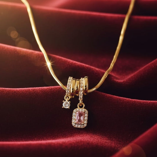 Ring and Gemstone Pendant Necklace