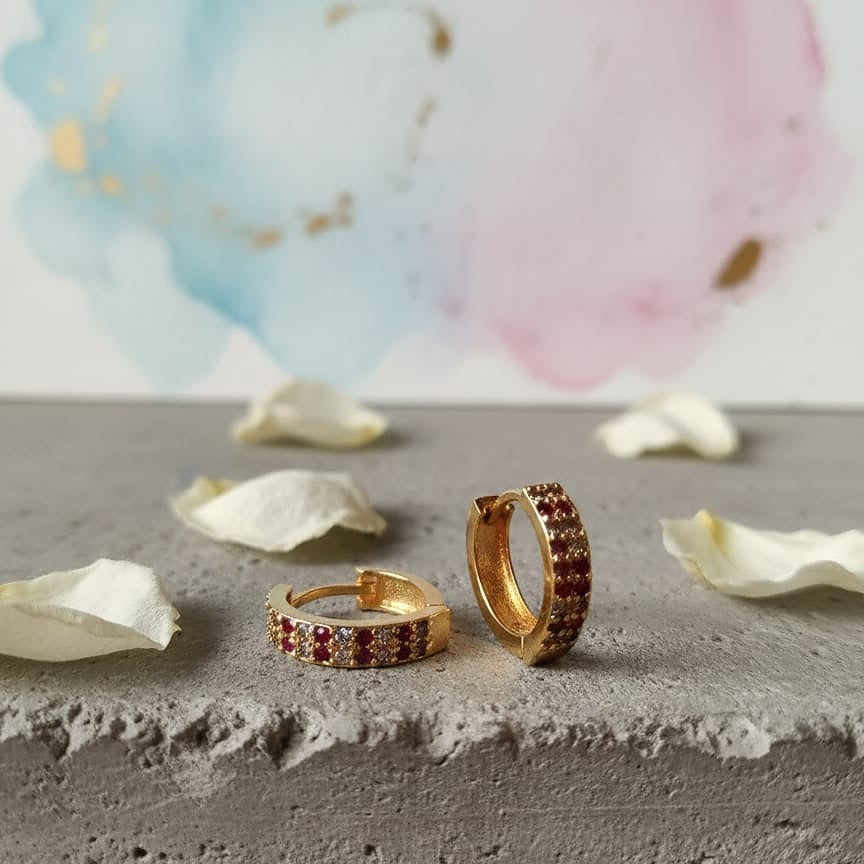 gold hoop earring