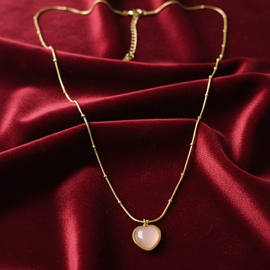 Heart Pendant Beaded Necklace
