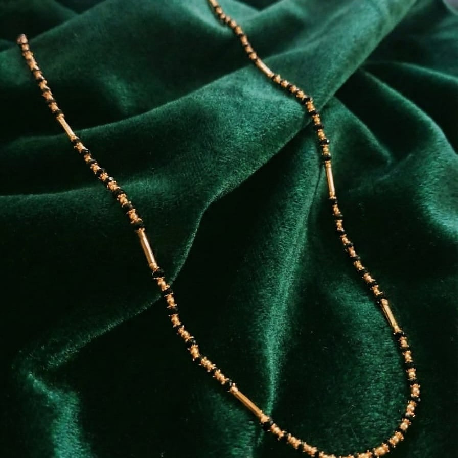 Classic Black and Gold Mangalsutra Chain / Mala Necklace
