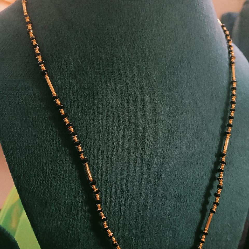 Classic Black and Gold Mangalsutra Chain / Mala Necklace