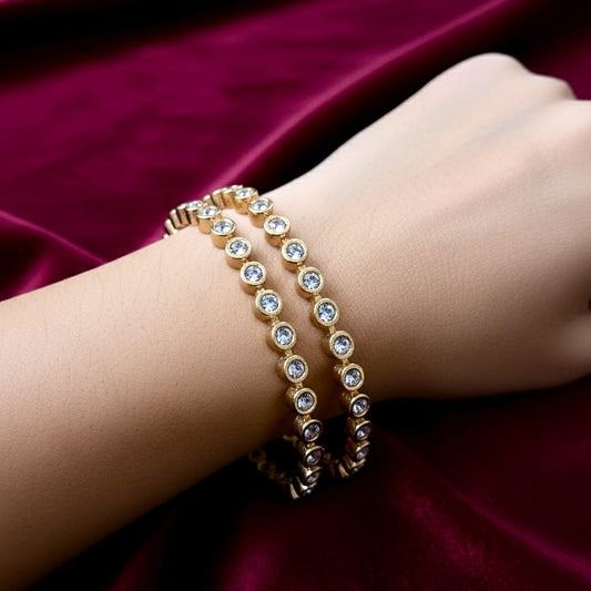 Classic Polki/Kundal-Style Solitaire Bangle