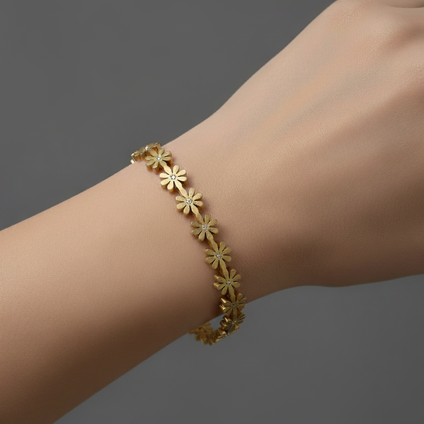 Delicate Daisy Chain Bangle