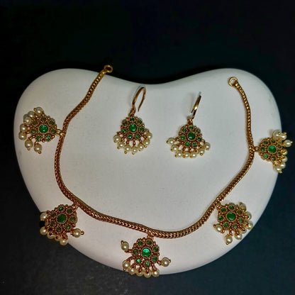 Jewelry set with necklace and earrings