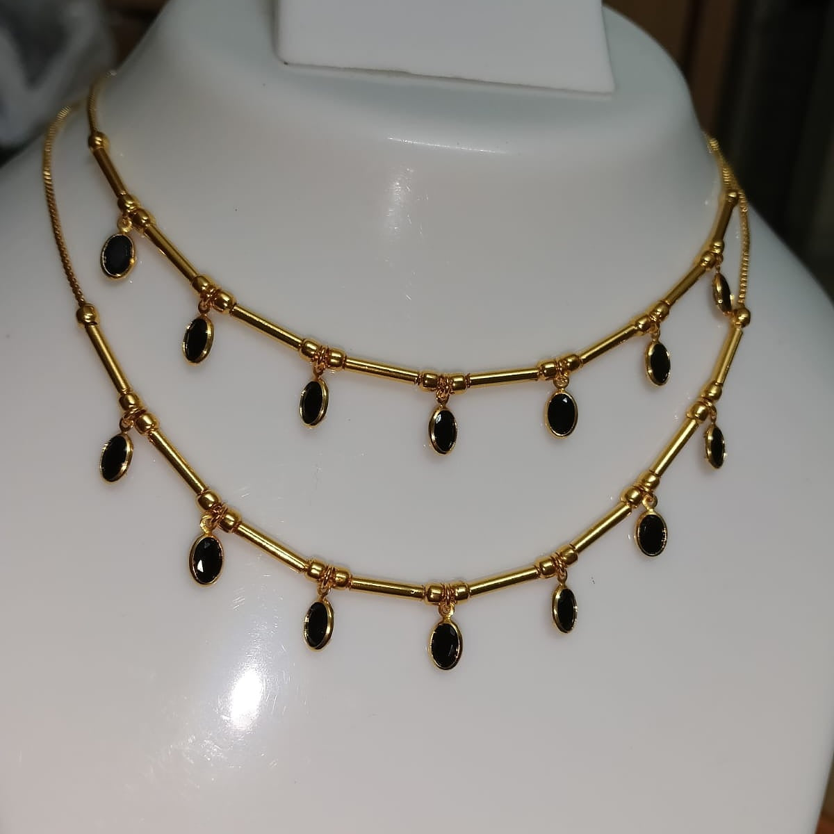 Gold-Tone Gemstone Necklace