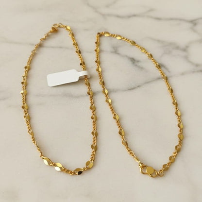 Gold-Tone Marquise Link Anklet