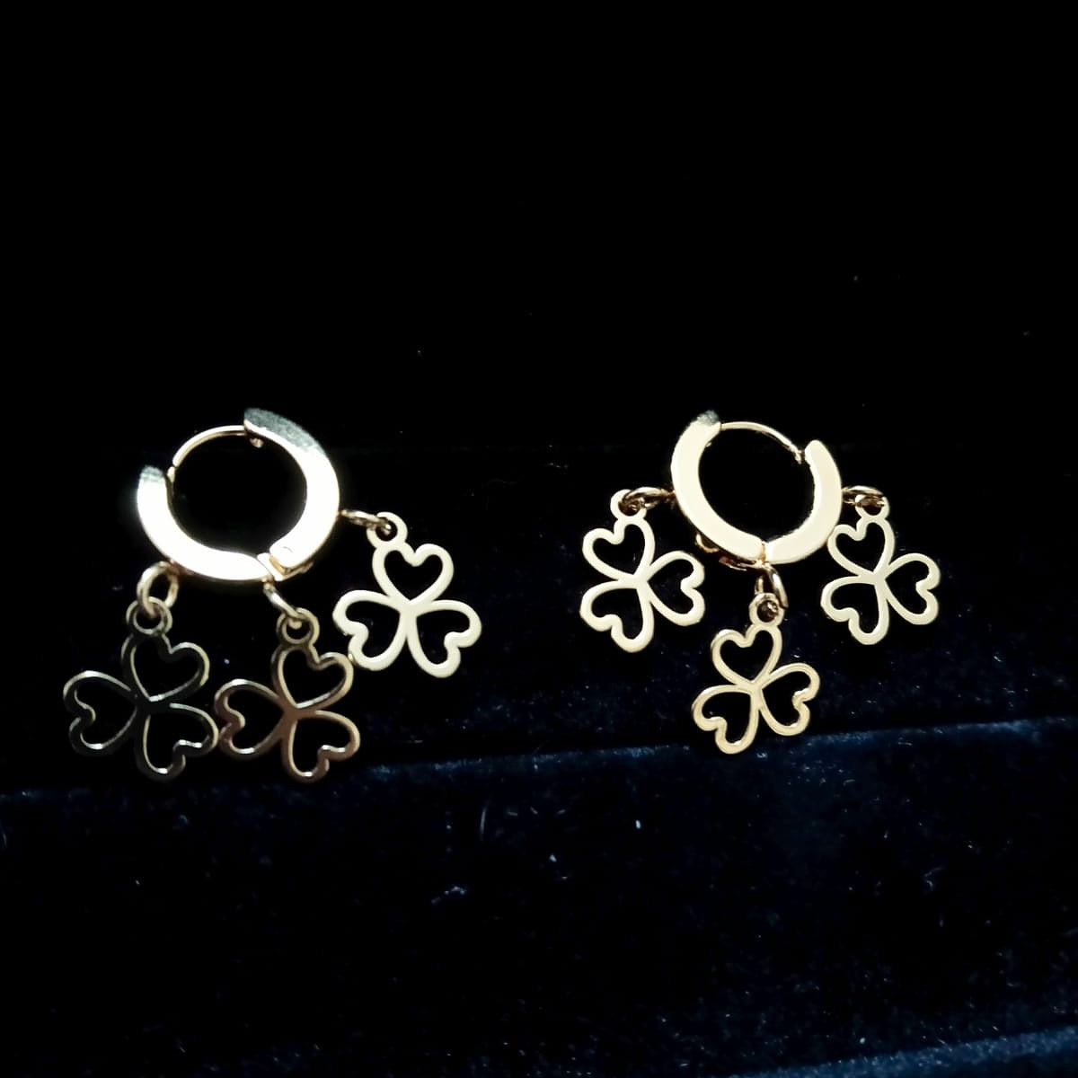 Pair of gold hoop earrings