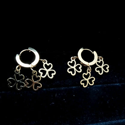 Pair of gold hoop earrings