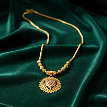 Ornate Gold Medallion Necklace
