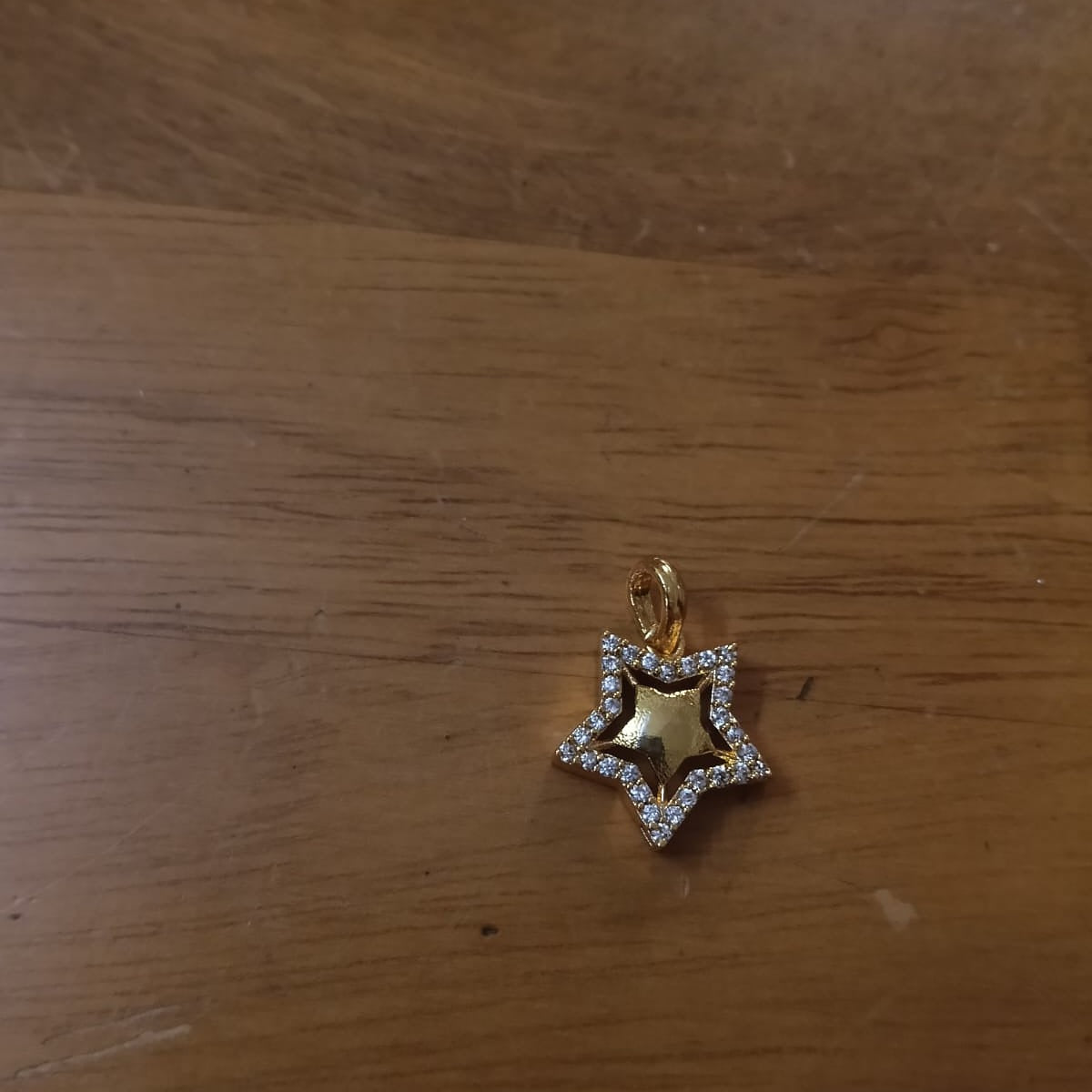 Gold Pave Star Pendant