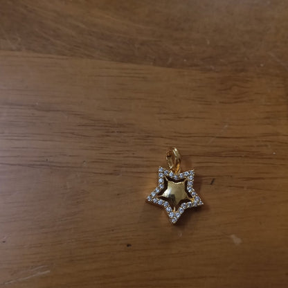 Gold Pave Star Pendant