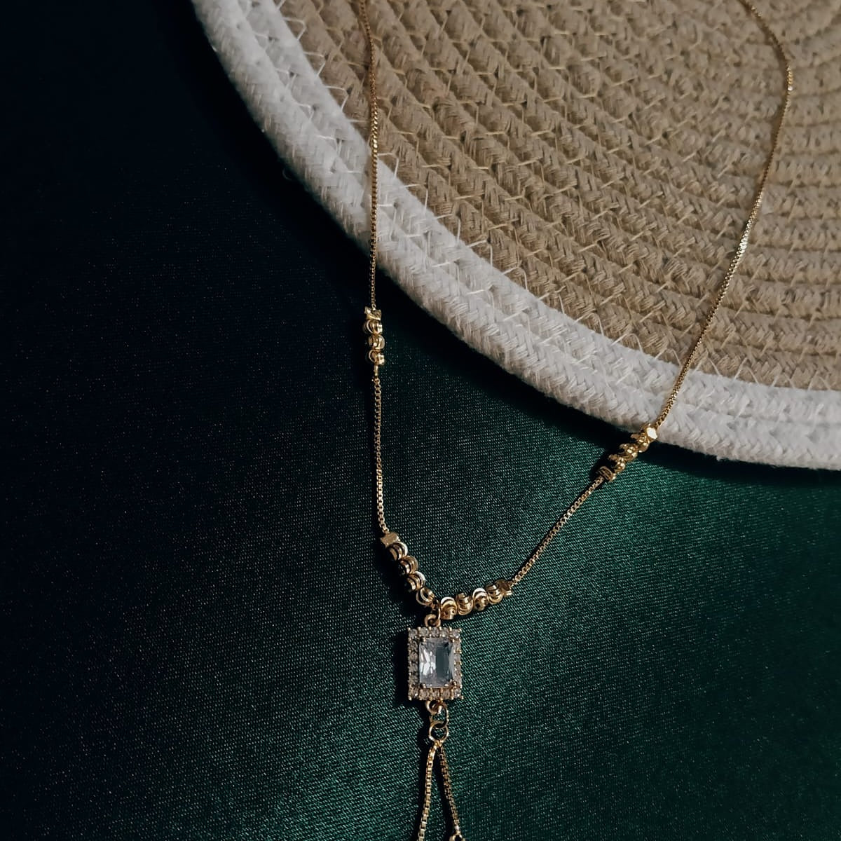 Gold necklace with a pendant