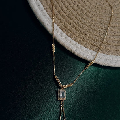 Gold necklace with a pendant