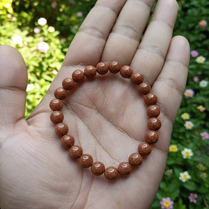 Goldstone Beaded Stretch Bracelet
