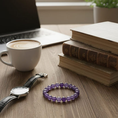 Natural Amethyst Crystal Healing Bracelet