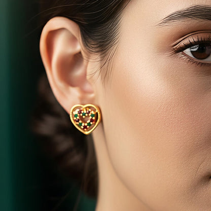 Heart-shaped earring 