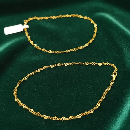 Interlocking Heart Anklets