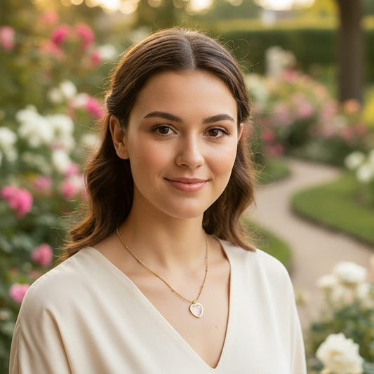 Heart Pendant Beaded Necklace