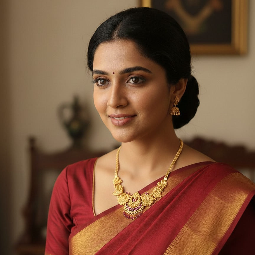 Traditional Indian Gold Necklace