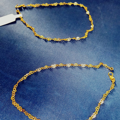 Interlocking Heart Anklets