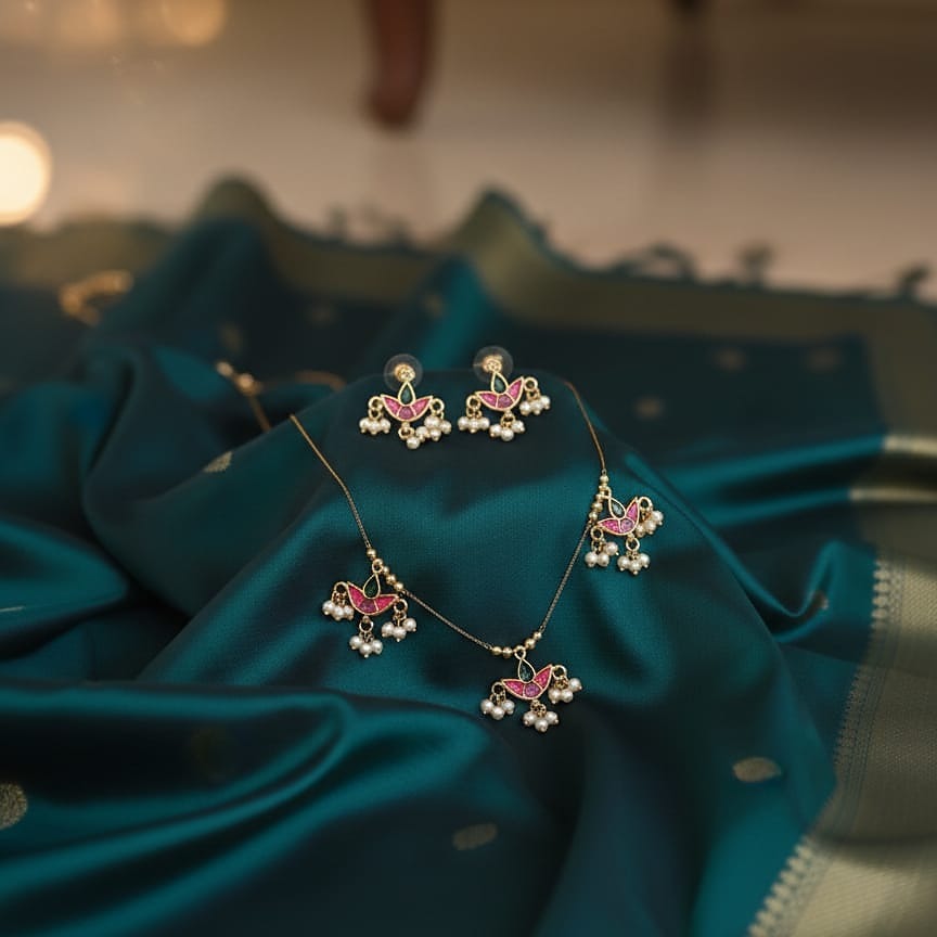 Dainty Floral Invisible Jewelry Set