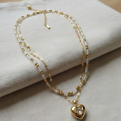Layered Heart Necklace