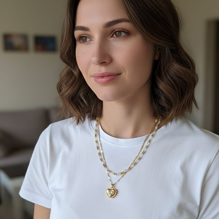 Layered Heart Necklace