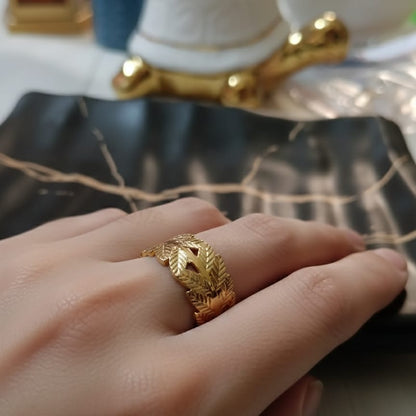 Gold leaf ring 