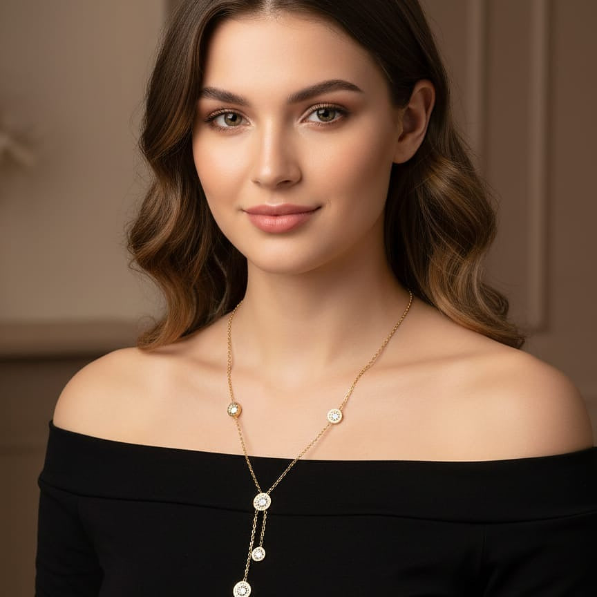 Long Chain with Adjustable SS Steel Necklace