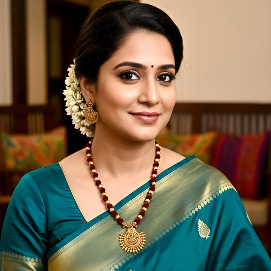 Goddess Pendant Beaded Necklace