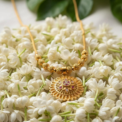 Ornate Gold Medallion Necklace