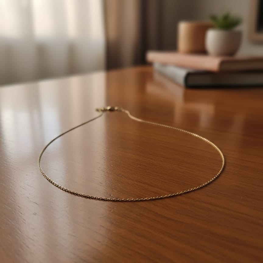 Minimalist Gold Link Chain Necklace
