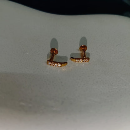 Modern Gemstone Bar Nose Pin