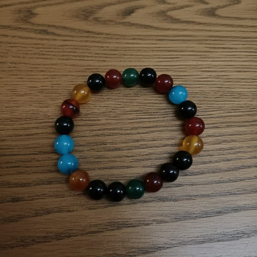 Multicolored beaded bracelet