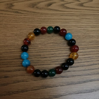 Multicolored beaded bracelet