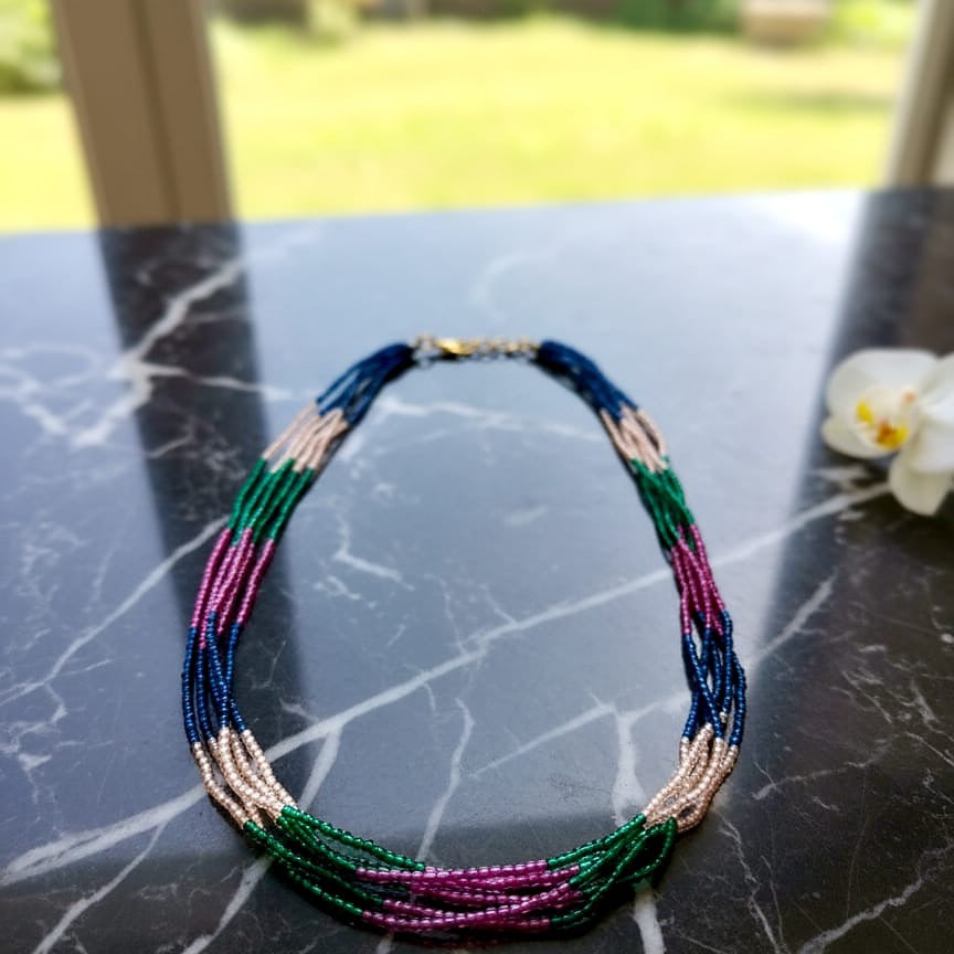 Multicolored beaded necklace 