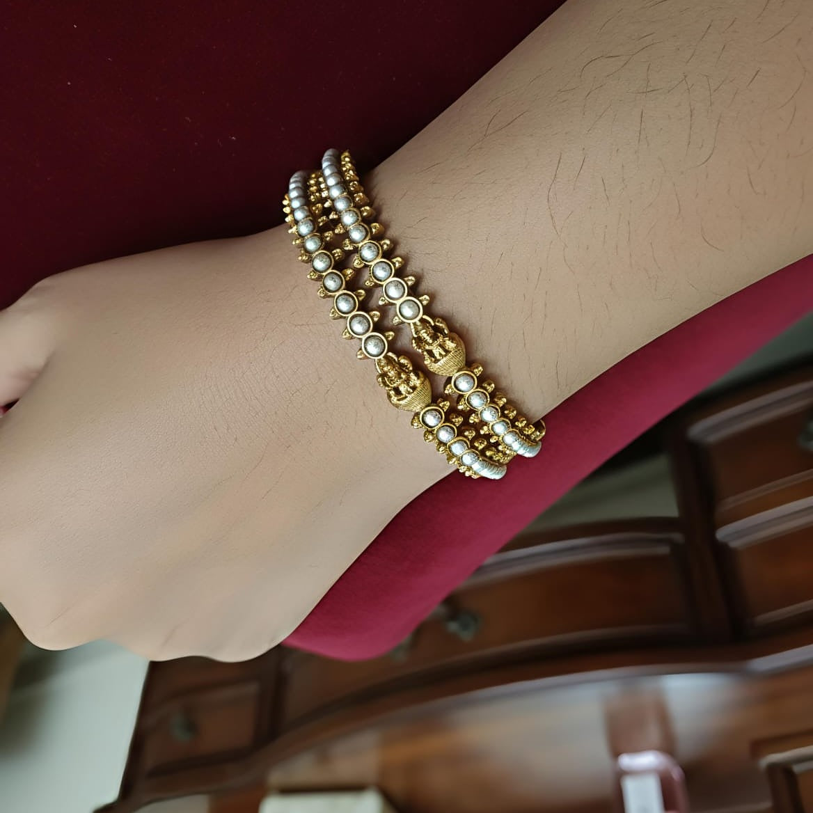 Goddess Lakshmi With Pearl Bangles
