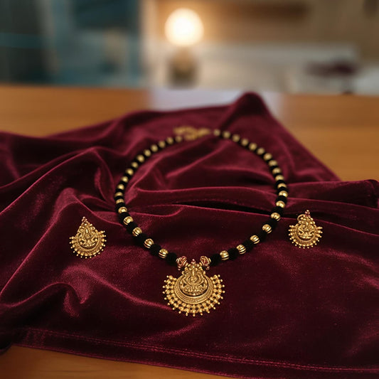 Goddess Pendant Beaded Necklace