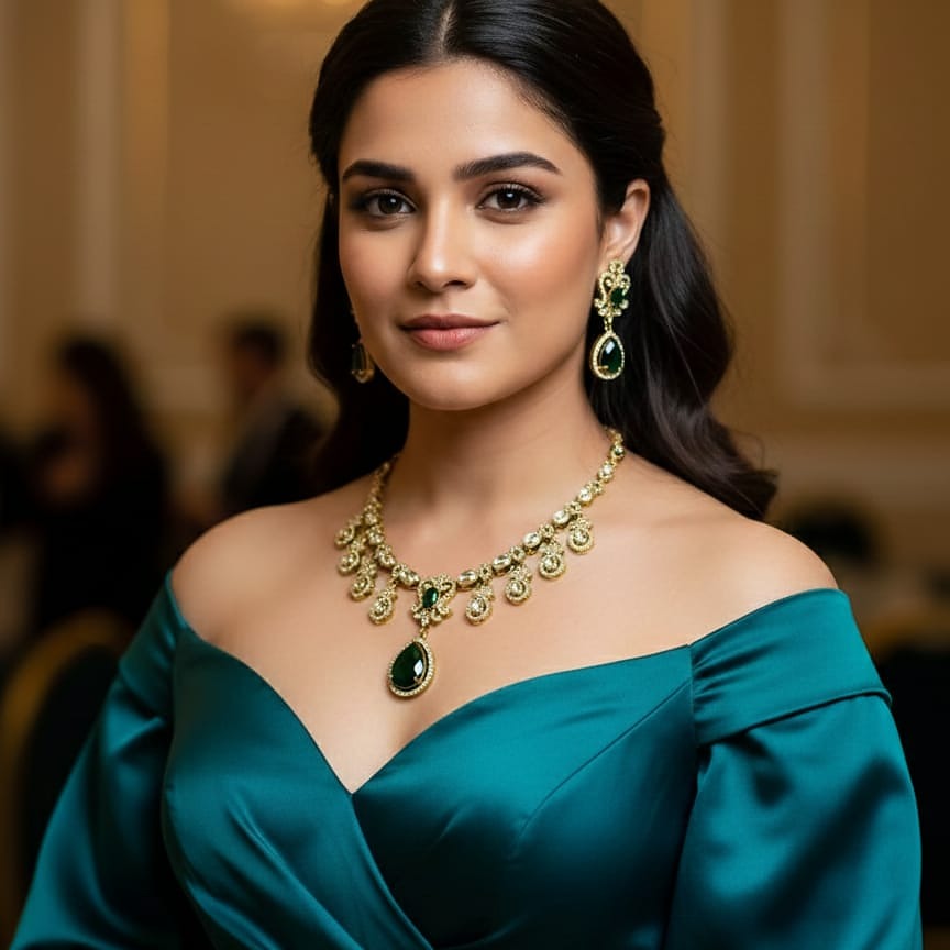 Regal Kundan-Style Necklace Set