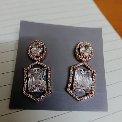 Rose Gold Dangle Earrings