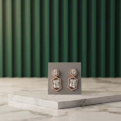 Rose Gold Dangle Earrings