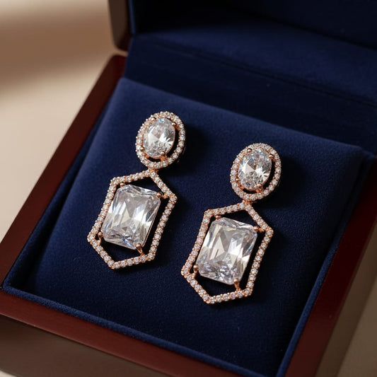 Rose Gold Dangle Earrings