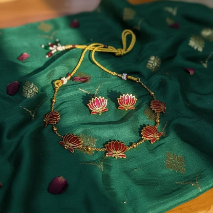 Lotus Jewelry Choker Set