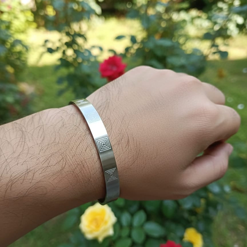 Silver Metal Cuff Bracelet