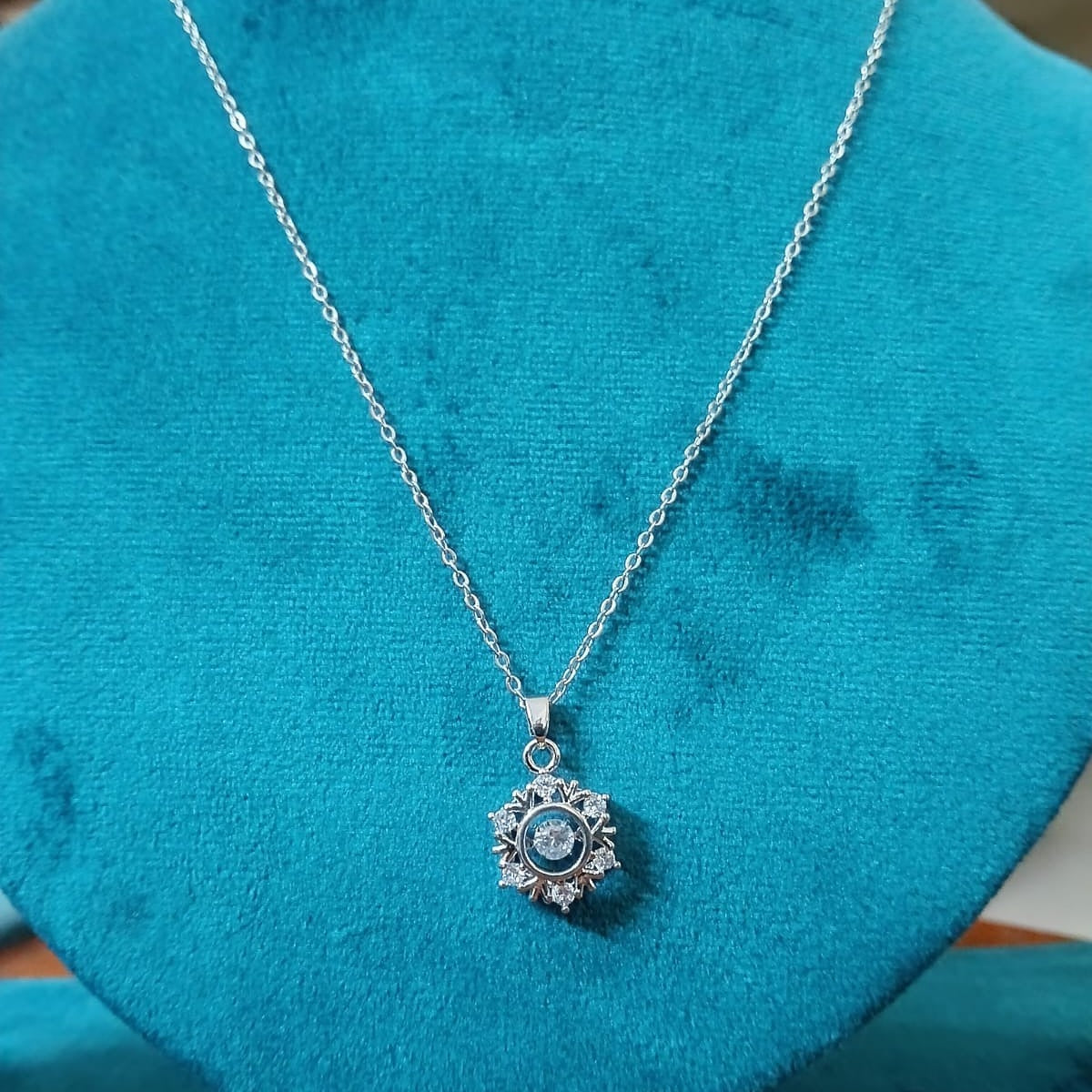 Silver necklace with a pendant
