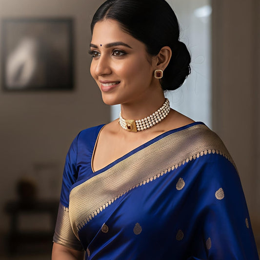 Square Pendant Pearl Choker Set