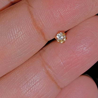 Threaded Gold Crystal Earring